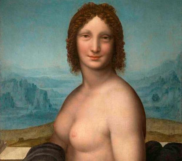 La versión de la Gioconda con el torso al descubierto en color que exhibe el Museo Condé de Chantilly