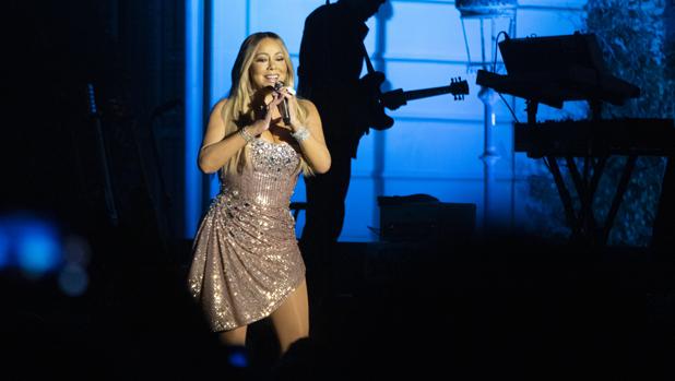 Mariah Carey, anoche durante su actuación en Pedralbes
