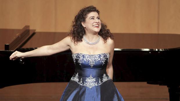 La mezzosoprano cecilia Bartoli en el Teatro Real de Madrid