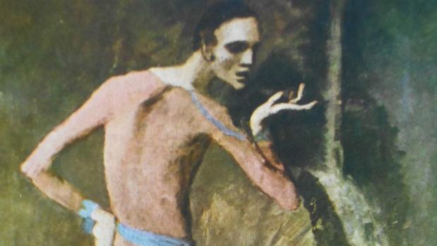 Detalle de «El actor», de Picasso