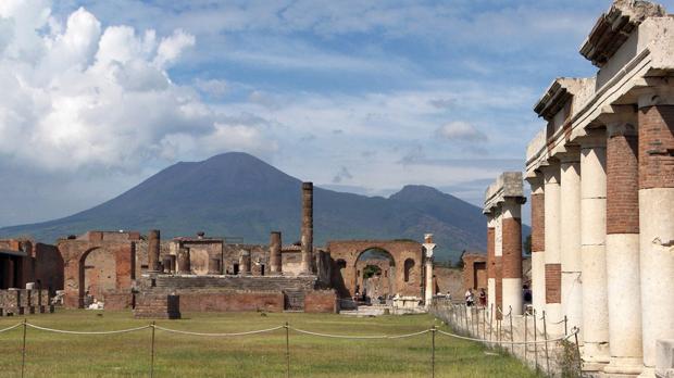 Una vista de Pompeya,