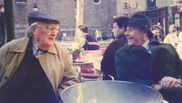 Andrea Camilleri, fotografiado en su primera visita a Barcelona, en 1999