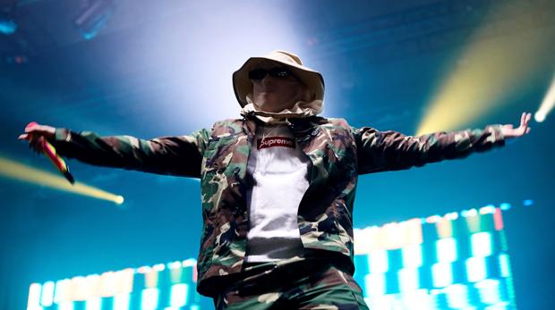 Bad Bunny, durante su actuación en el Sónar
