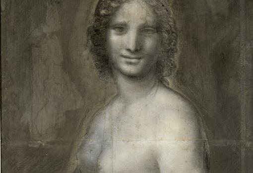 Detalle del dibujo «La Gioconda desnuda»