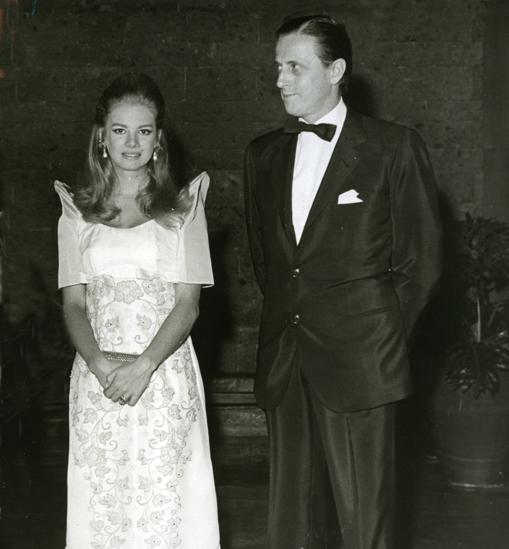 Heini y Denise Shorto, su cuarta esposa, el día de su boda, el 13 de diciembre de 1967 en Lugano