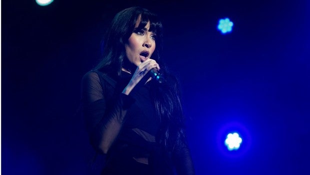 Aitana, en un momento de su concierto en el Wizink de Madrid
