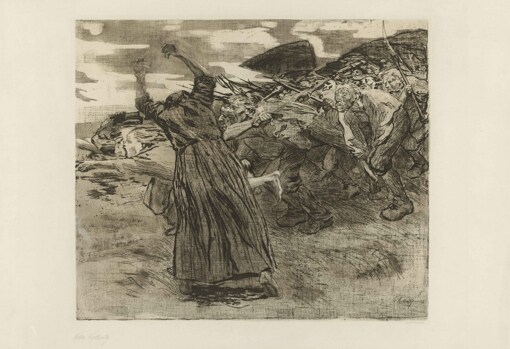 Kathe Kollwitz.  'Outbreak', from the series 'The Peasants' War', 1902-1903