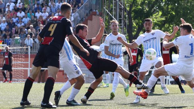 Los jugadores del Unión Adarve en el partido ante el Atlético Malagueño