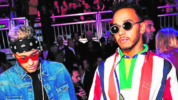 Hamilton, de fiesta con Neymar