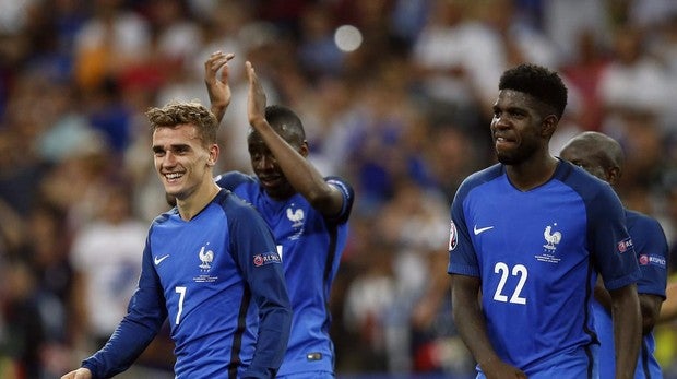 La selección francesa en la última Eurocopa en 2016