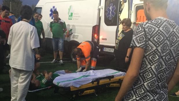 José Mari fue trasladado en ambulancia a un centro hospitalario