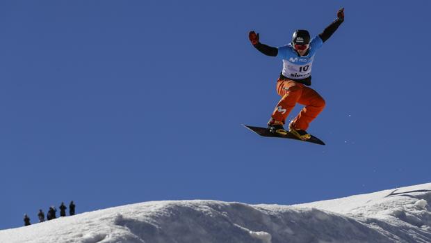 Lucas Eguíbar, durante el Mundial de Sierra Nevada de 2017