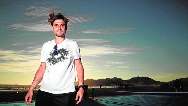 David Ferrer, en la playa de Acapulco del hotel Princess Mundo Imperial