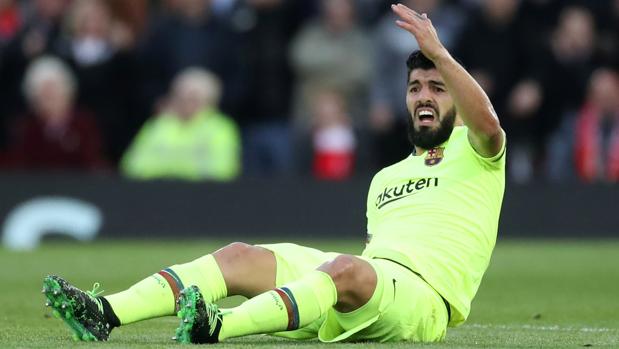 Luis Suárez en la semifinal de Anfield