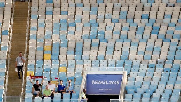Estadio Maracaná durante el partido entre Catar y Paraguay correspondiente a la primera jornada de la competición