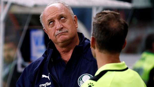 Scolari, durante el partido