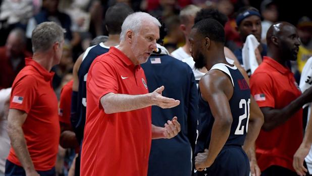 Popovich, durante un partido de EE.UU.