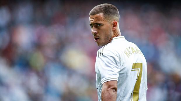 Eden Hazard, durante su debut en el Bernabéu en La Liga