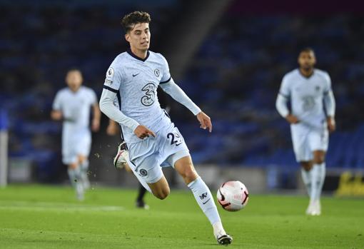 Havertz, el fichaje más caro de este verano (80 millones), en su debut con el Chelsea