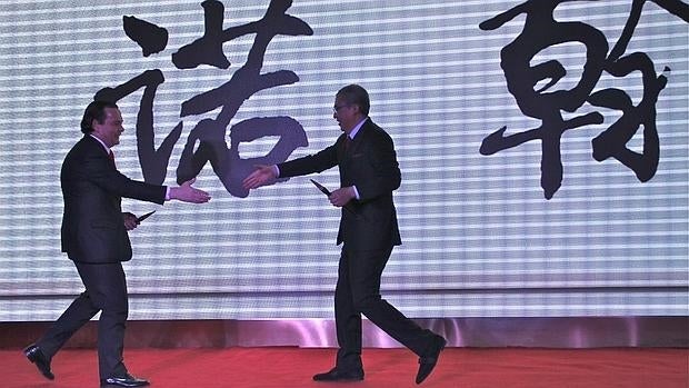 Federico González Tejera y el presidente del Grupo HNA