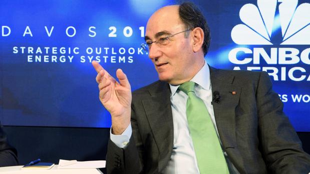 El presidente de Iberdrola, hoy, en el foro de Davos