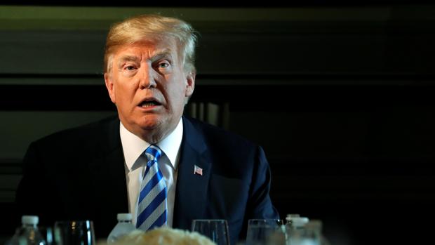 El presidente estadounidense, Donald Trump, el 9 de agosto durante una reunión en New Jersey
