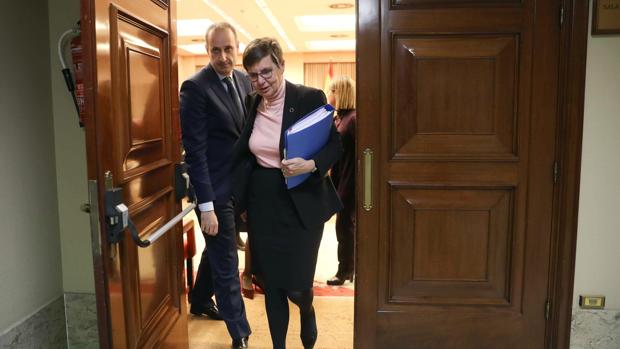 La presidenta de la JUR, Elke König, durante su comparecencia en el Congreso de los Diputados en 2017