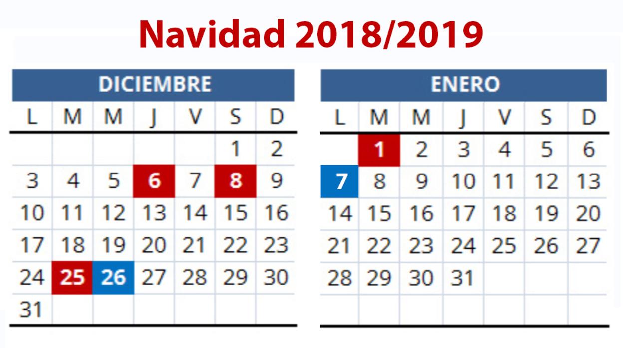 CALENDARIO LABORAL ¿Qué días serán festivos esta Navidad en tu comunidad?