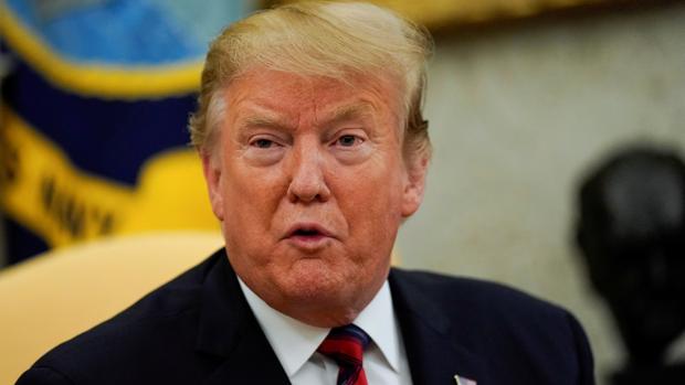 Trump, hoy, en un acto con el primer ministro de Eslovaquia en la Casa Blanca
