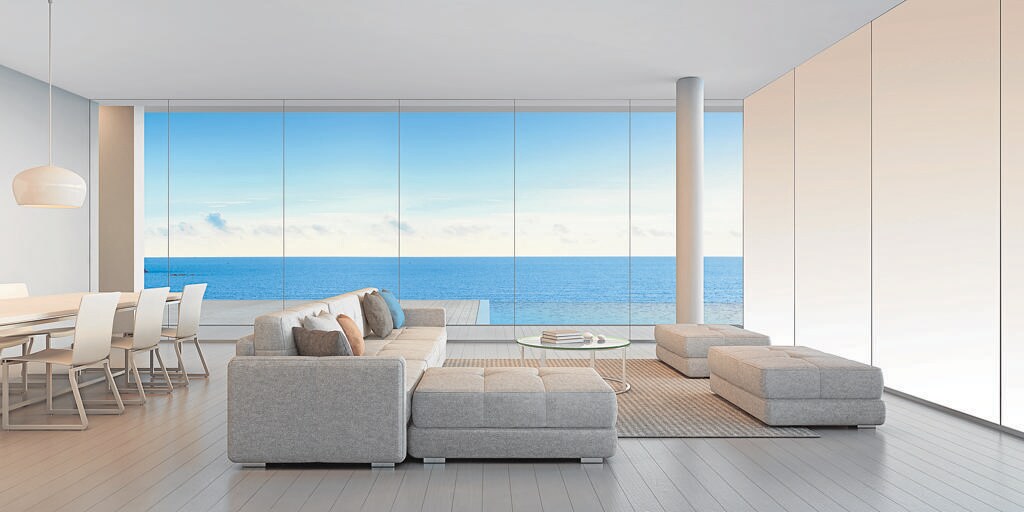 The bright display of smart glass
