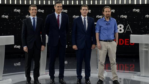 Los cuatro principales candidatos a la Presidencia del Gobierno
