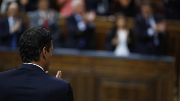 Pedro Sánchez, en su intervención en el Congreso durante la segunda sesión de la investidura