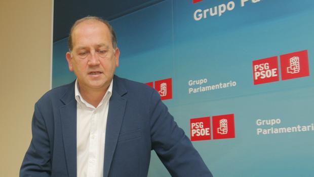 Xoaquín Fernández Leiceaga durante su última comparecencia ante los medios