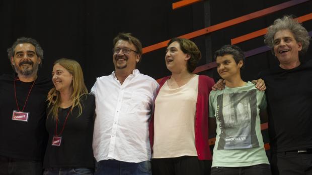 Ada Colau y Xavier Domènche, tras las elecciones del pasado mes de junio