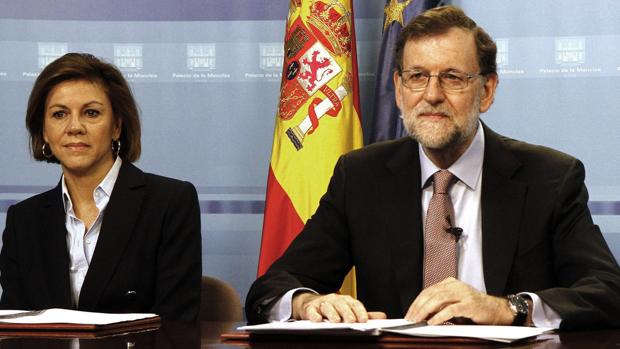 María Dolores de Cospedal y Mariano Rajoy