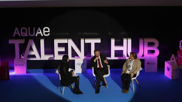 El presidente de AGBAR, Ángel Simón, en la clausura del Aquae Talent Hub.
