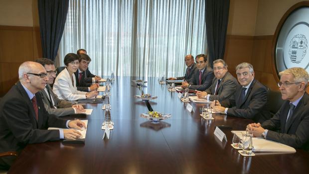 Imagen esta tarde de la Junta de Seguridad del País Vasco, que no se reunía desde 2012