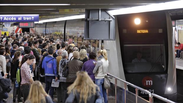 Imagen de archivo de una huelga en el metro de Valencia