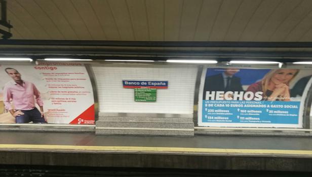 Anuncios publicitarios en el Metro de Madrid
