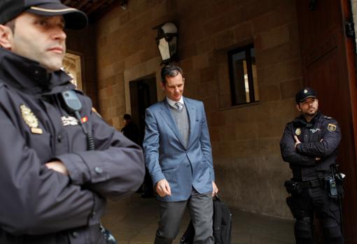 Iñaki Urdangarín, a la salida de la Audiencia de Palma