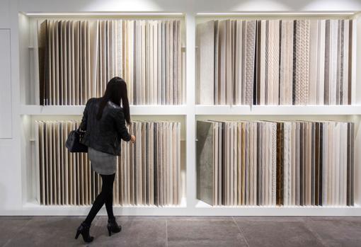 Imagen de la muestra de arquitectura de Porcelanosa inaugurada este lunes