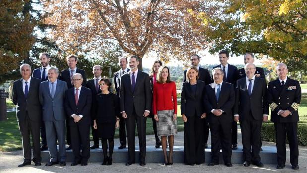 Los Reyes durante el acto conmemorativo del V centenerio de la expedición