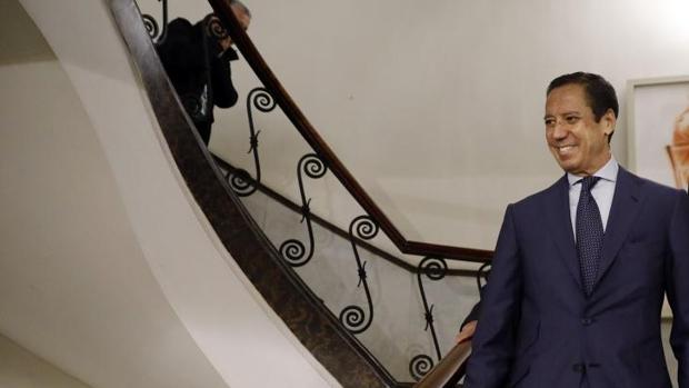 Eduardo Zaplana, este lunes en Valencia antes de pronunciar su conferencia