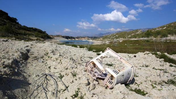 Aspecto del embalse de la Pedrera, en el sur de la provincia de Alicante