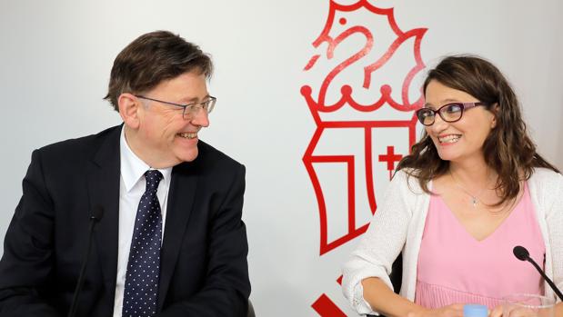 Ximo Puig y Mónica Oltra, en una imagen de archivo