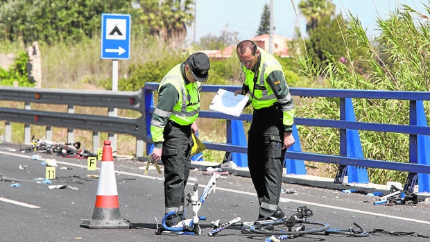 Imagen de archivo de un accidente mortal ciclista en carreteras valencianas