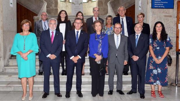 La Reina Doña Sofía (centro) en la inauguración del congreso