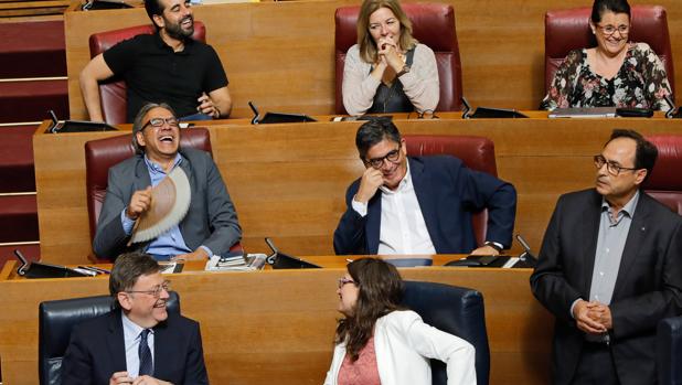 Bancada del PSPV en las Cortes Valencianas en el debate de política general