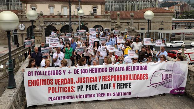 Manifestación de las víctimas el pasado julio