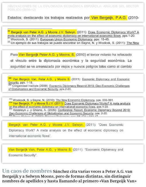 Las Graves Deficiencias En Las Citas Y En La Bibliografia Invalidan La Tesis De Pedro Sanchez